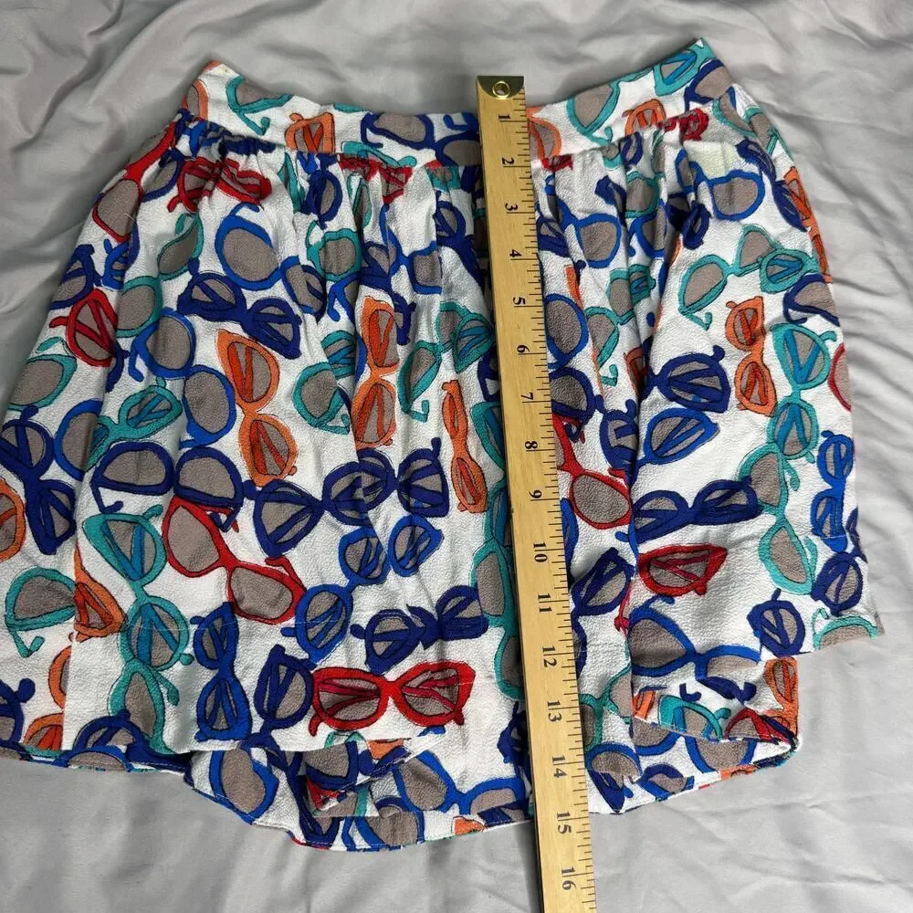 Kate Spade Girls sz 10 Coreen Sunglasses Print Crepe Skirt Summer Vacation Chic